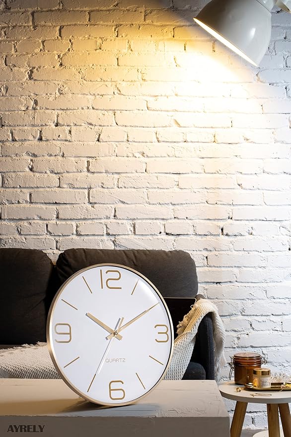 AYRELY® 12 Inch Silent Modern Wall Clocks Battery Operated, Wall Clock - Image 4