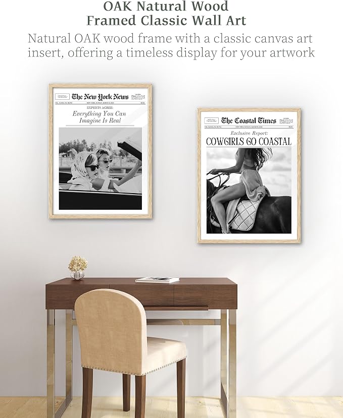 iHery Everything You Can Imagine Is Real Framed Trendy NewsPaper Wall Art - Image 6