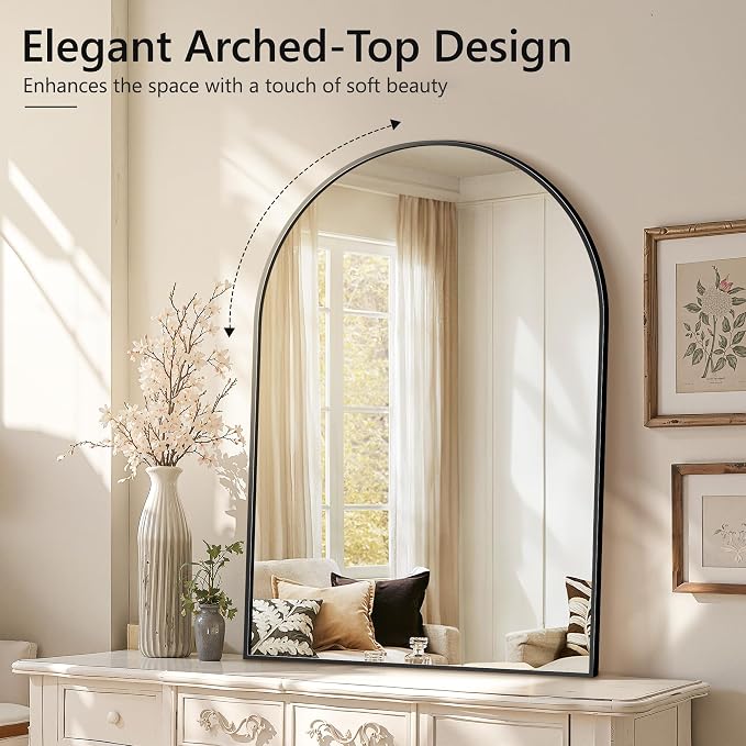 Arched Bathroom Mirror for Wall, HD Glass Over Sink for Bathroom - Image 3