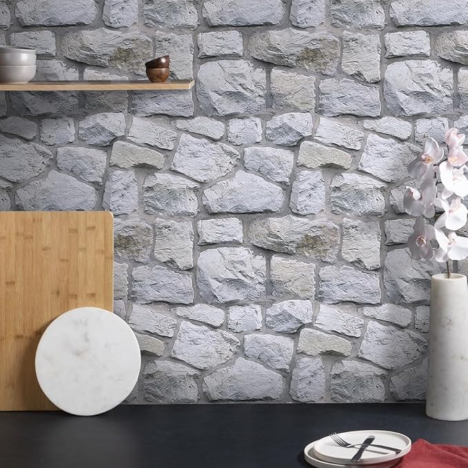 3D Faux Stone Wall Panels Peel and Stick, Stone-Look Textured Wall Sticker - Image 7