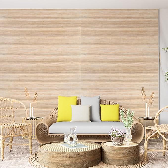 Art3d 48 x 96 Inch Natural Bamboo Wall Panel - Image 2