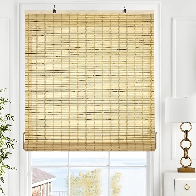 LazBlinds Cordless Bamboo Blinds, Roll Up Shades by LazBlinds