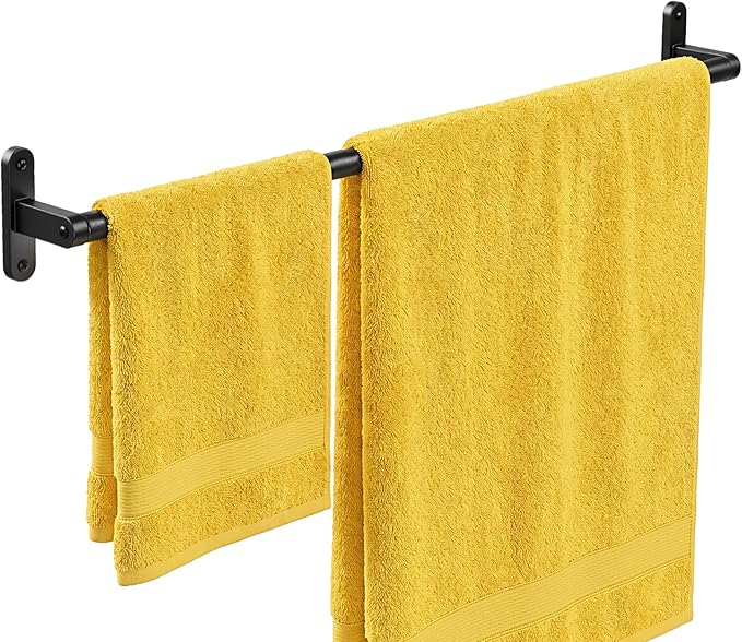 Powools Matte Black Towel Rack for Bathroom by Powools