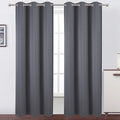 LEMOMO Blackout Curtains 42 x 95 inch/Dark Grey Curtains Set of 2 by Lemomo