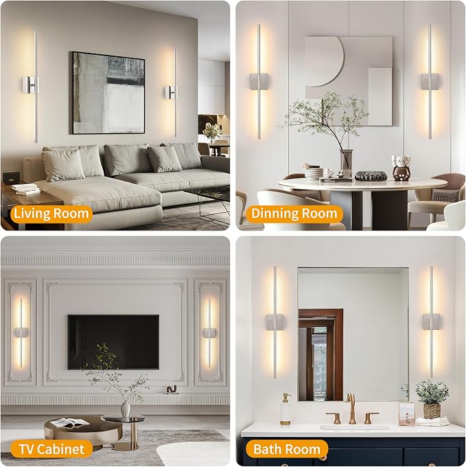 Morauroral Battery Operated Wall Sconces Set of 2, Dimmable Battery Wall Sconce - Image 4