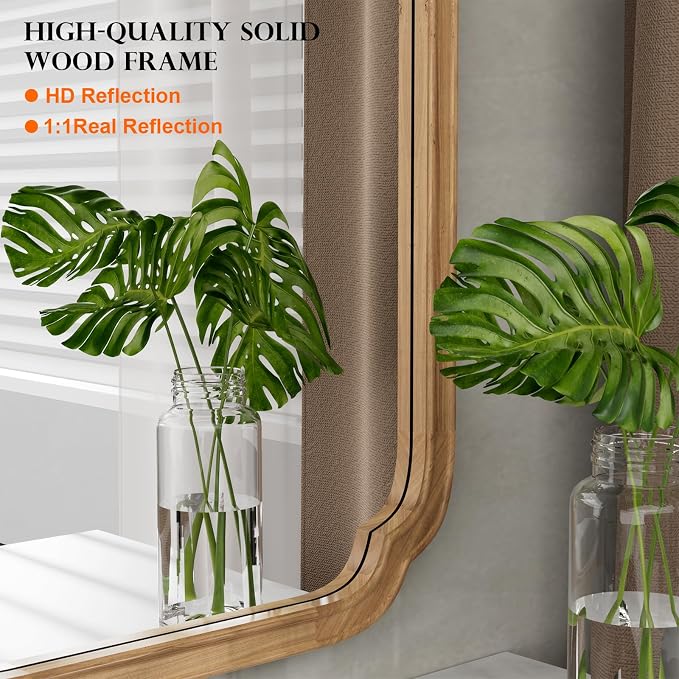 WallBeyond 24" x 36" Rounded Corner Arch Wall Mirror - Image 5