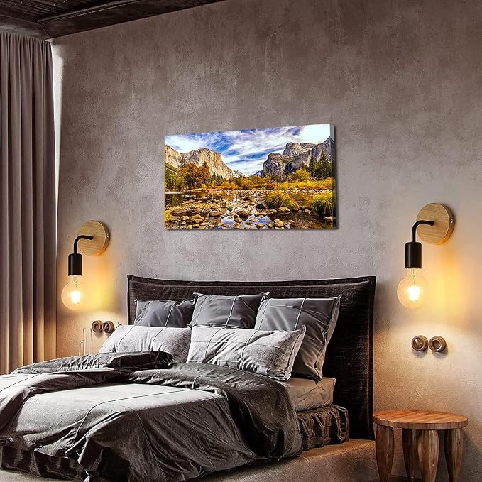 Yosemite Valley Mountain Wall Art Panorama of National Park Canvas Prints - Image 7