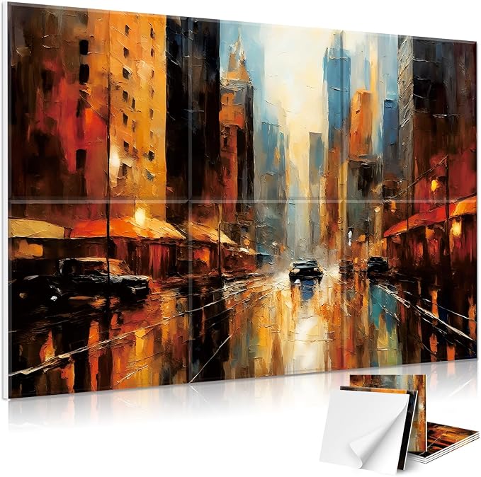 JBER 6 Pack Art Acoustic Panels, 72×48Inches Soundproof Wall Panels, Large by JBER