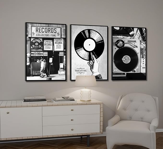 3Pcs Retro Music Poster Wall Art Fashion Black And White Photography Preppy - Image 7