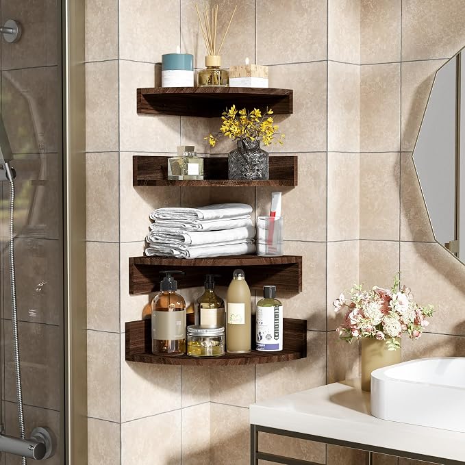 Alsonerbay Corner Shelf Wall Mount, Floating Shelves - Image 4