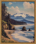 InSimSea Framed Canvas Wall Art, Vintage National Park Art by InSimSeaArt
