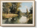 VIYYIEA Framed Wall Art for Living Room, Peaceful River Landscape Canvas Prints by VIYYIEAART
