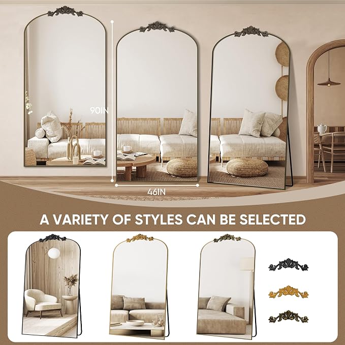 Antok Arched Full Length Mirror, Full Body Mirrors - Image 7