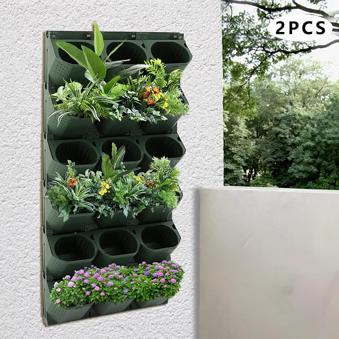 Vertical Wall Planter with 36 Pots, Hanging Garden Plant Flowerpot Holder - Image 4