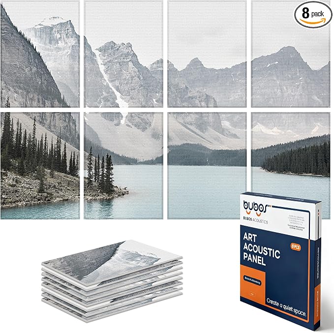 BUBOS 8 Pack Art Acoustic Panels Soundproof Wall Panel, 47.2X31.4 Inches Sound by BUBOS