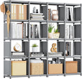 Mavivegue Book Shelf, 16 Cube Storage Organizer, DIY Bookcase, Metal Cube by Mavivegue