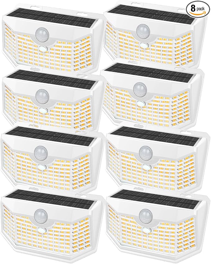 HMCITY 120 LED Solar Lights Outdoor by LightingUpYourLife