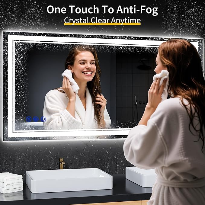 48"x24" LED Bathroom Mirror - Image 4
