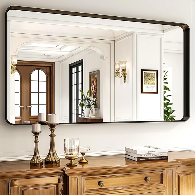 55"x 30" Black Bathroom Mirror by EASLY
