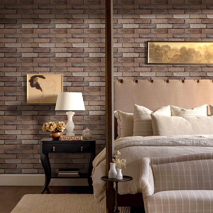 Commomy 3D Peel and Stick Brick, Ultralight Thin PVC Faux Brick Wall Panels - Image 3