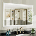 48x32 Inch White Bathroom Mirror by Briivuemodernmirrors