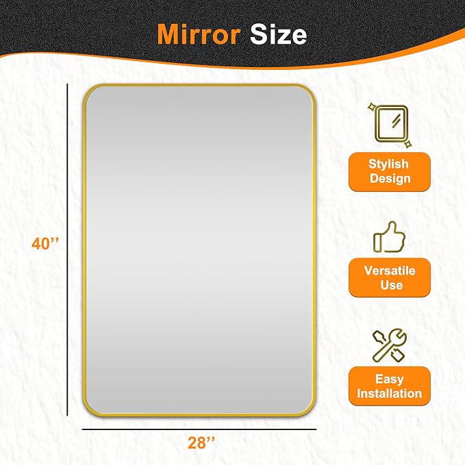 Delma Bathroom Mirror, Sleek Wall Mirror - Image 8