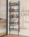UMDONX Behind The Door Bathroom Shelf Narrow 5-Tier, Space-Saving Slim Storage by UMDONXBuyNow
