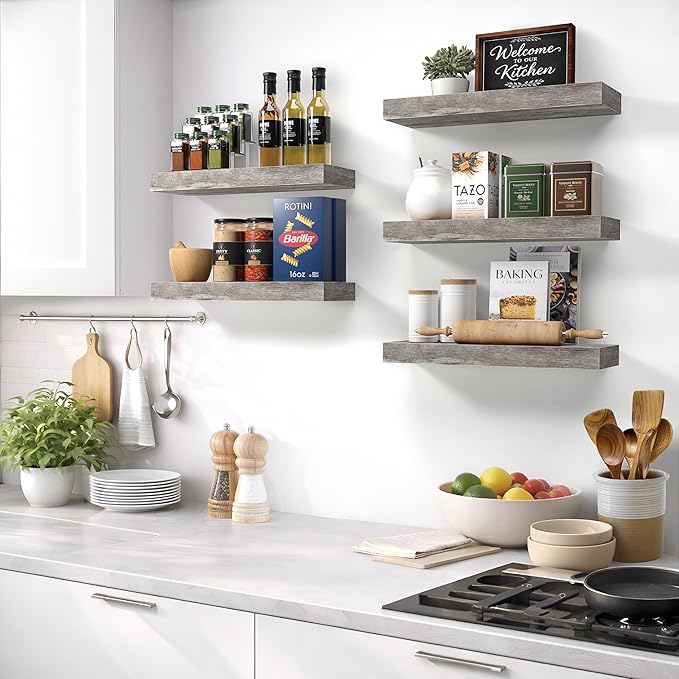 Sorbus Floating Shelves for Wall – 16 Inch Floating Shelf for Kitchen, Living - Image 5