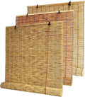 Bamboo Blinds Outdoor Patio, Natural Retro Reed Roll Up Shades by Unknown