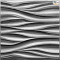 STICKGOO 3D Wall Panels, Brushed Silver Decorative Wall Covering Panels by STICKGOO