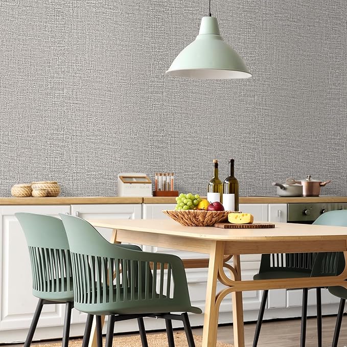 WADILE Grasscloth Peel and Stick Wallpaper 15.7in x 196.8in, Textured Contact - Image 4