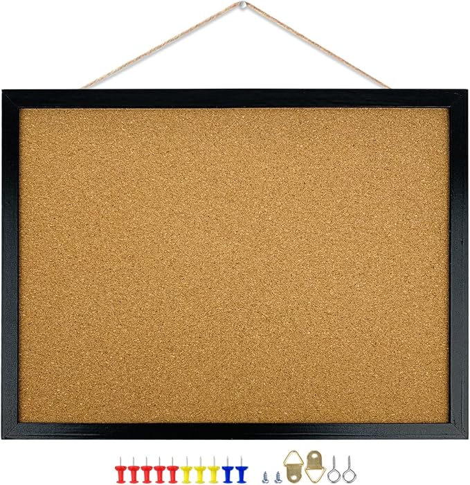 GDMINLO Black Cork Bulletin Board, 17.7 X 13.3 inches - Image 3