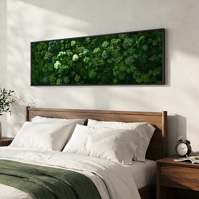 Large Framed Green Forest Wall Art - Image 2