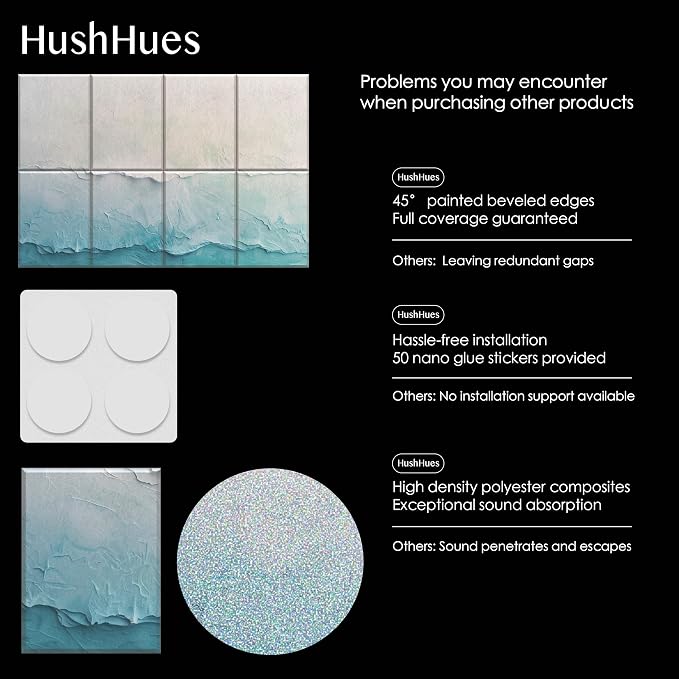 8-Pack Art Acoustic Panels 48x32 Inches Acoustic Wall Panels- Stylish Sound - Image 4