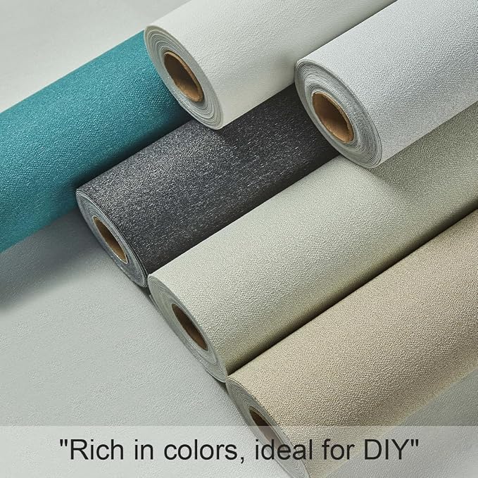 Fabric Grasscloth Texture Self-Adhesive Wallpaper Linen Peel and Stick - Image 4