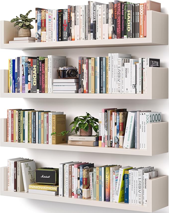 Wall Bookshelf, U Shaped Floating Bookshelf, Hanging Bookshelves by Unknown