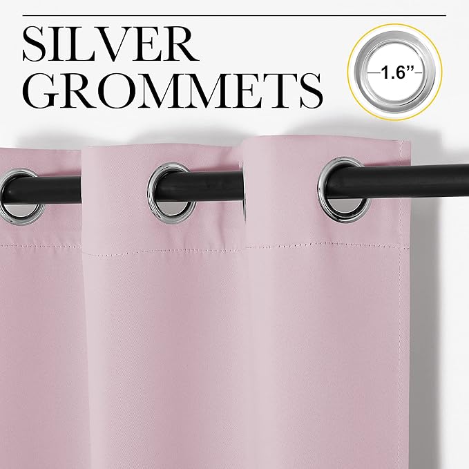 NICETOWN Nursery Essential Thermal Insulated Solid Grommet Top Blackout - Image 3