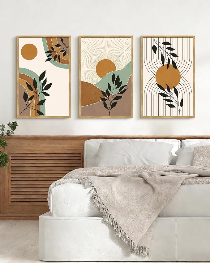 PHOPAGO Boho Wall Art Sage Plant Botanical Framed Wall Printing Large 24x36in - Image 5