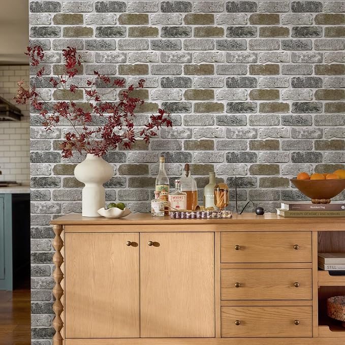 COMSTICKC 3D Faux Brick Wall Panel Peel and Stick, Small Size, Ultra-Light PVC - Image 6