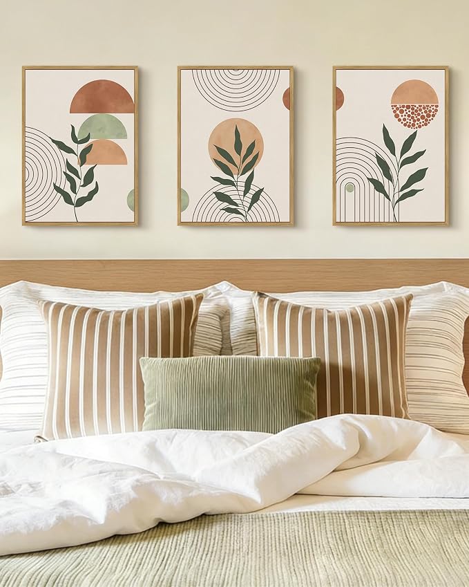 PHOPAGO Boho Wall Art Sage Plant Botanical Bohemain Framed Wall Printing - Image 5