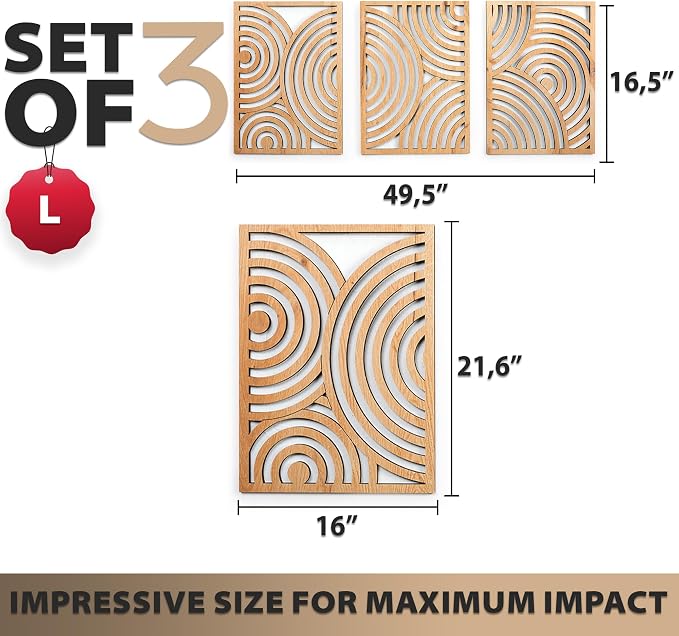 qmmp Modern Wooden Wall Sculptures - Image 4