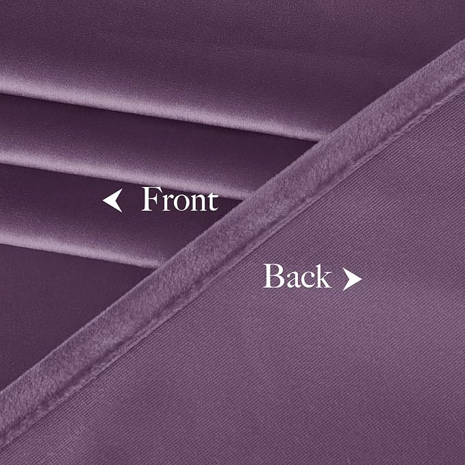 NICETOWN Lavender Purple Velvet Curtains 84 inches Long - Image 8