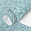 Teal Wallpaper Grasscloth Peel and Stick Wallpaper 17.7inch x 393.7inch Teal by lenify