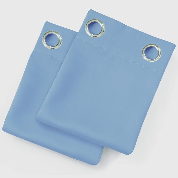 LEMOMO Sky Blue Thermal Blackout Curtains/52 x 95 Inch/Set of 2 Panels Room - Image 9