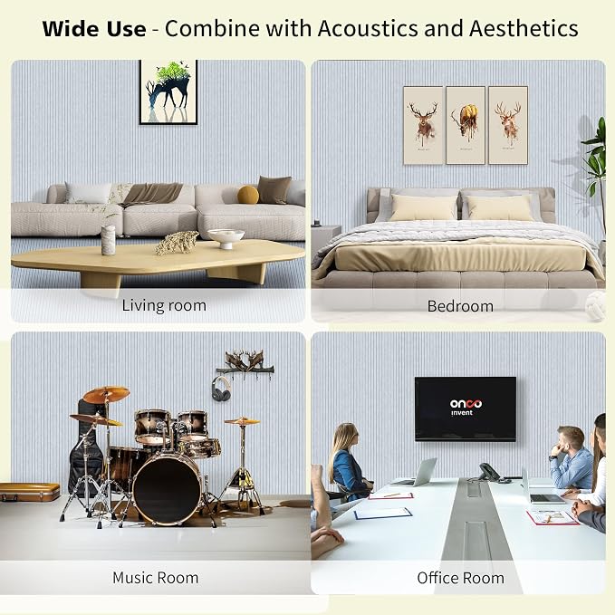 Acoustic Panels, 5 Pack Sound Panels, 47.2"x23.6"x0.35" Soundproof Wall Panels - Image 4