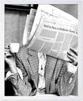 Poster Master Woman Reading Newspaper by PosterMaster