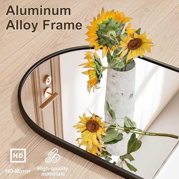 Rowjut Full Length Door Mirror, Wall Mounted Wall Mirrors, Cloakrooms - Image 5