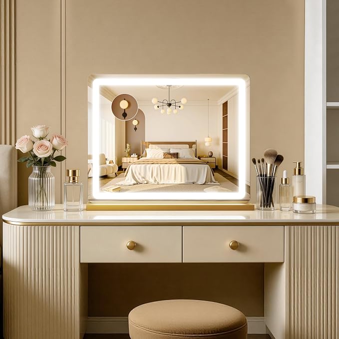 ROLOVE 23"x18" Gold Vanity Mirror - Image 2