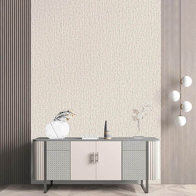 Peel and Stick Wallpaper Removable Wall Paper Textured Contact Paper Gray - Image 5