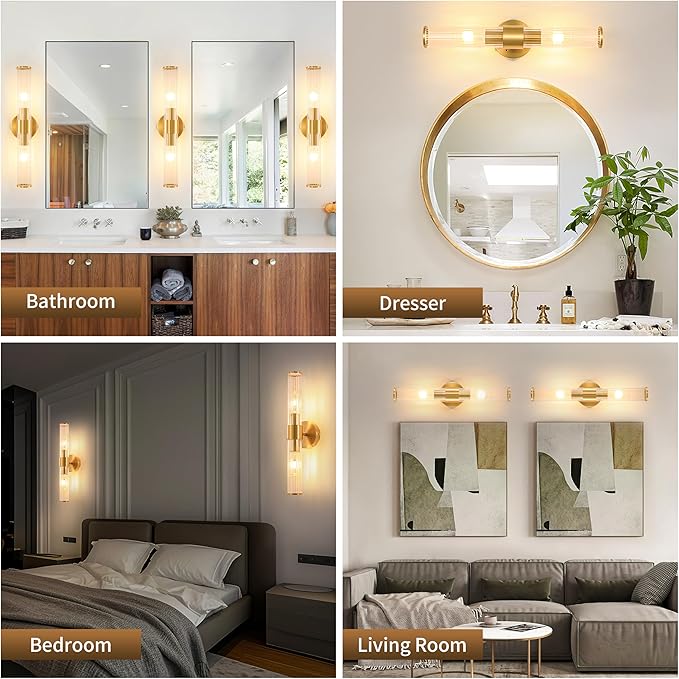 Morauroral Gold Battery Operated Wall Sconces Set of Two, Rechargeable Wall - Image 7